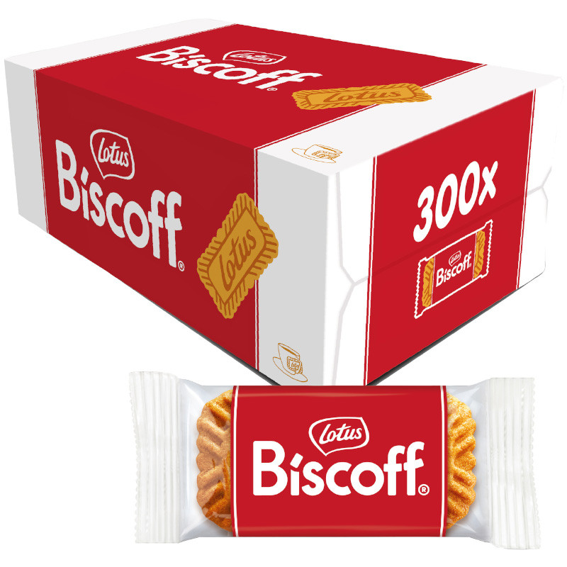 Lotus Biscoff Karamellgebäck 300 Stück einzeln verpackt ideal zu Kaffee und Tee